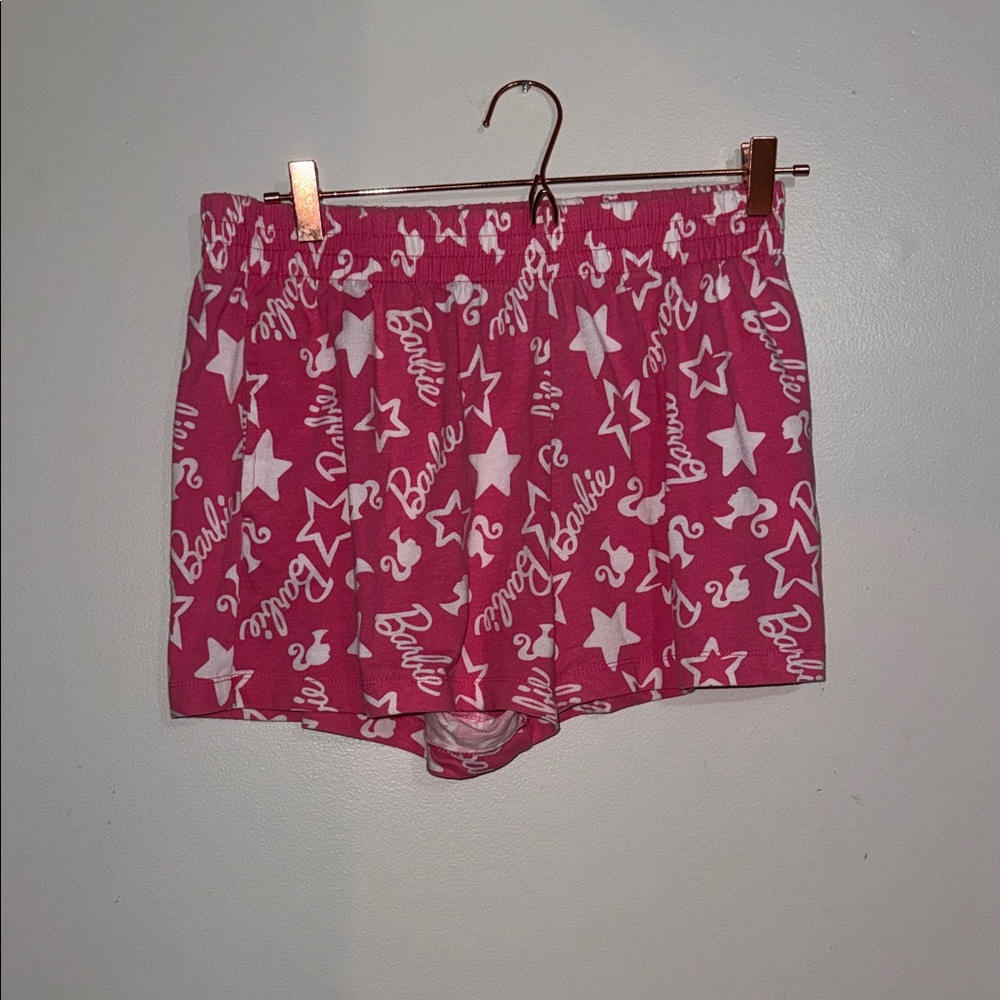 Barbie Star Print Pink Athletic Shorts